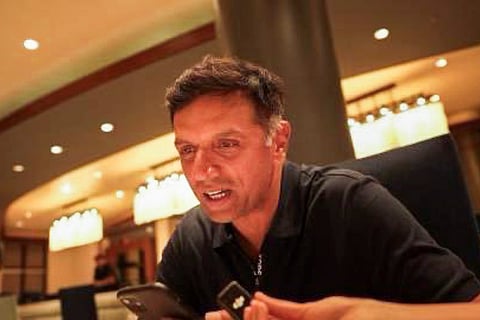 PM Modi speaks to Coach Rahul Dravid after T20 world cup win